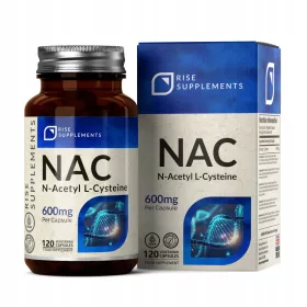   Supliment NAC N-Acetil L-Cisteină 120 Capsule 600mg - Detox și Protecție Celulară