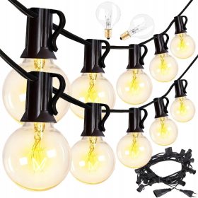    GIRLANDĂ LĂMPURI MARI DE GĂDINA EXTERIOR 25 TERRASĂ BALCON TERESA 7,6M