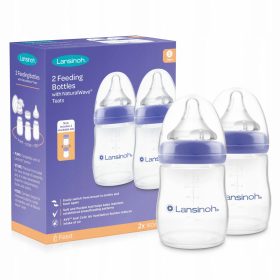  LANSINOH Set 2 x Biberon 160ml + tetine
