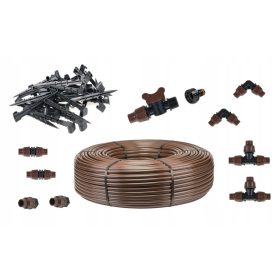    Linie de picurare de 25 m cu compensare a presiunii, set PREMIUM, seria BROWN