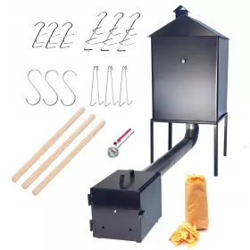 Garden Smokehouse Steel Home 50x50x80 + Carlige + KINDLING