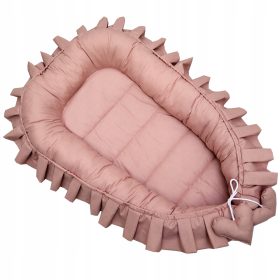    EDISA - Cocon pentru bebelusi, cuib cu volane, bumbac 90x50 + saltea