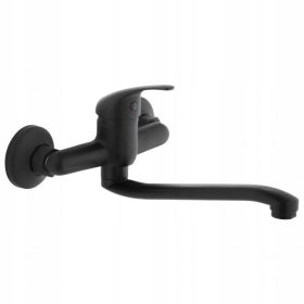    Baterie de bucătărie montată pe perete Yoka Home FIZAR, neagră
