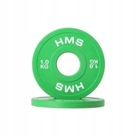    PLĂCĂ OLIMPICĂ GREUTĂȚĂ CU CAUCUC 1 KG 2 buc CBRS10 HMS