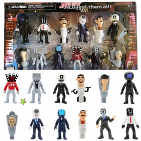    SKIBIDI TOILET TITAN TV MAN CAMERAMAN SPEAKERMAN FIGURINES SET 12