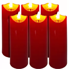   Lumânări LED pentru Lumânare, 15 cm, Rosu, Rezistente la Apă și Eco-friendly