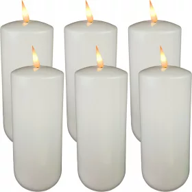   Set de 6 Lumânări LED Mari, 18 cm - Rezistente la Apă, Ecologice