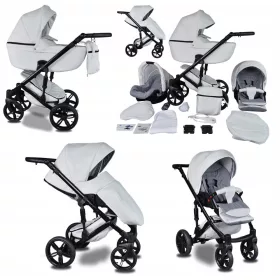    Carucior Babe boss BeRco Premium 3in1 Negru Alb Kaki Bleumarin Albastru Auriu Roz Grafit