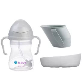    Set Sticla cu paie 240 ml B.BOX + Cană strâmbă și bol gri DOIDY