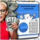  PULUCULUI ELECTRONIC Teddy Bear Like Safe ATM, albastru, cadou pentru o fata