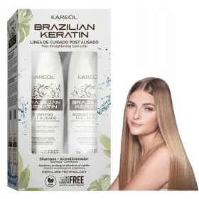    Set Sampon + Balsam Dupa Indreptarea Parului cu Keratină Fara SLS 2x300ml