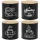  SET RECIPIENTE CAFEA ZAHAR CEAI SARE BAMBUS NEGRU LOFT 4 BUC