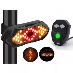    Lampa spate biciclete SEMNIZATIVE, spate pentru bicicleta, indicator USB + telecomanda