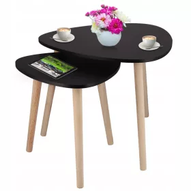  Masuta de cafea Jumi masute ovale 54 x 54 x 45cm alb
