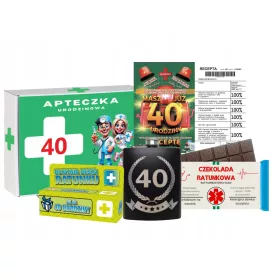    UN CADOU O TRUSA DE PRIM AJUTOR pentru o aniversare de 40 de ani cu o reteta pentru El, Prietenul meu, Sotul meu