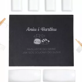    SET SUSHI PERSONALIZAT 15 BUC. GRAVURA PENTRU UN CADOU, PETRECERE, OCAZIUNE