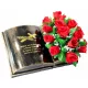 Carte Decorativă cu Aranjament Floral din Trandafiri Roșii