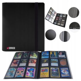    Album de carduri de colecție Safe Cards Storage 9 Buzunare Black Binder 360 cards