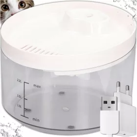    APA PENTRU PISIC CÂINE FANTÂNĂ VASC DE APĂ FILTRU AUTOMAT SILENCIOSO 2,2 L