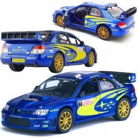    Autoturism Kinsmart Subaru Impreza 1:36 albastru + CUTIA AUTO MODEL AUTO KINSMART