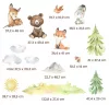 Autocolante Wally Fox XL de pădure, 2 foi