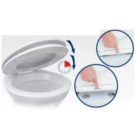  Scaun WC Hydroland D1 PRESTIGE, duroplast alb