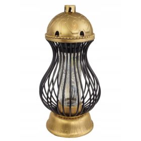  LANTERN CITCH, GRENADA DESCHISĂ, AURII ȘI NEGRU, 39 cm