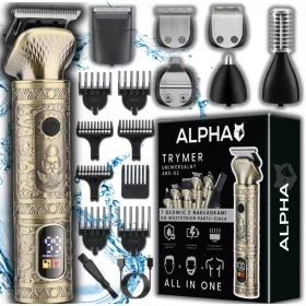    Aparat de tuns par, barba si corp 7 in 1 + aparat de ras Alpha