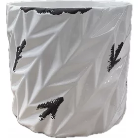  Ghiveci de flori Polnix 14 cm x 14 x 13 cm ceramica alba