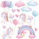  AUTOCOLANTE DE PERETE UNICORN CURCUBEU 50x100cm JT14