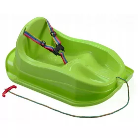    Glisantă, MINI SANIUĂ PLASTIC CU SPATAR ȘI CUREA, DESCARCARE PENTRU COPII