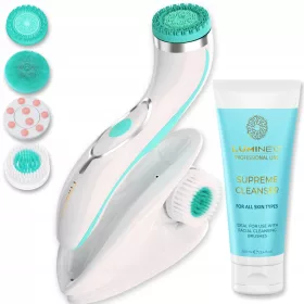    Lumineo Brush PRO turcoaz 4 varfuri + gel pentru toate tipurile de ten