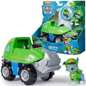  SET PUPS PAW PATROL JUNGLA VEHICULUL lui ROCKY + FIGURA