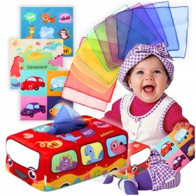    CUTIE DE PLUȘ SORTOR CU șervețele jucării senzoriale MONTESSORI LEARNING