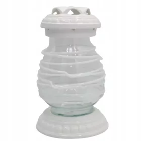 Lumânare Ceramică în Formă de Baril Alb LC14