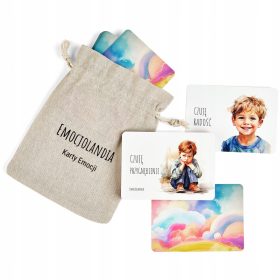    Carduri de emoții pentru copii - 54 de felicitări într-o pungă de in