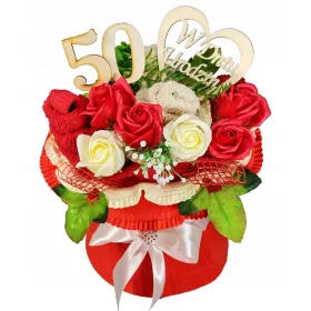    Buchet mare de prosoape CADOU DE ANIVERSARE Prosop parfumat cu trandafiri