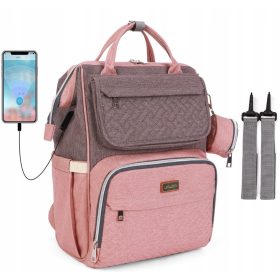    ORGANIZATOR LEQUEEN RUCSAC PENTRU CARUCIOLU PENTRU MAMA SI TATA USB 5in1
