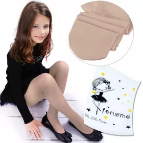    Colanți bej din microfibră netedă 40 den pentru fete Produs polonez Fenome