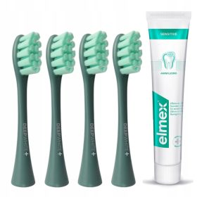    4x cartușe pentru Oclean X PRO Z1 AIR2 Pw09 verde de schimb + ELMEX SENSITIVE