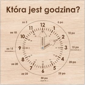  Ceas educativ pentru copii pentru invatare, lemn eco 30