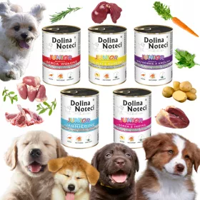  Dolina Noteci Junior hrana umeda pentru caini, miel, 400g