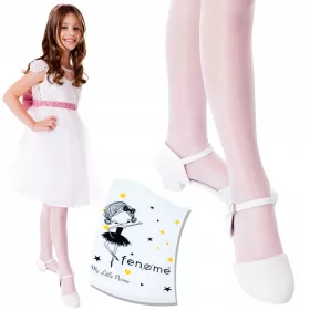    Colanți subțiri albi cu strălucire SMOOTH LYCRA 20 den GLOSSY phenome