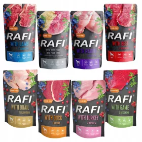    DOLINA NOTECI RAFI Hrana umeda pentru caini MIX Smaków 8 x 500g