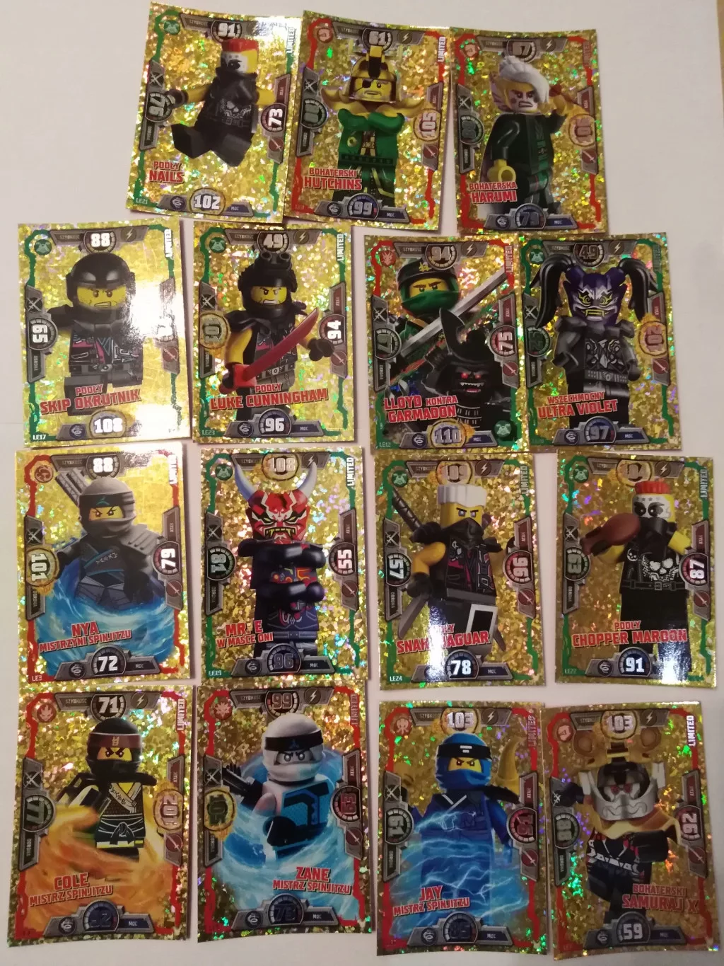 LEGO NINJAGO CARD Seria 3 ediție limitată 15 cărți diferite