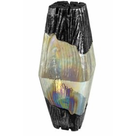  Lumanare inalta HEBE, curcubeu SILVER, inaltime 38cm