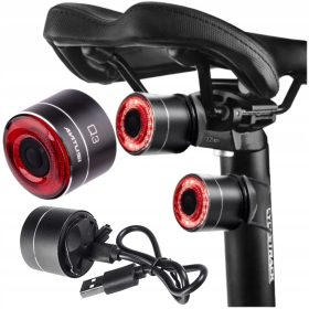    Iluminat pentru biciclete Lampă inteligentă din spate pentru bicicletă, baterie de 40 lm