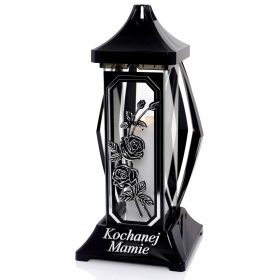    O lumanare artistica de 40 cm inaltime pentru mama cu motiv de trandafiri argintii