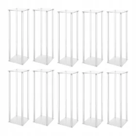  10x stand de flori de nunta de aur 60cm patrat 10mm