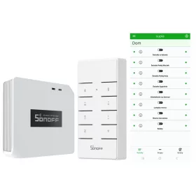   Pilot inteligent WiFi pentru controlul dispozitivelor via Supla, 8 butoane, baterie inclusă